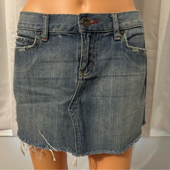 !it jeans Dresses & Skirts - Cool !IT jeans size 26 denim cut off blue jean mini skirt NWOT